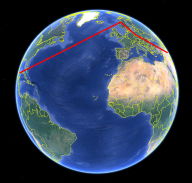 Xtuc, Vingfjeld, Przybków & Qamsh situés sur le globe terrestre